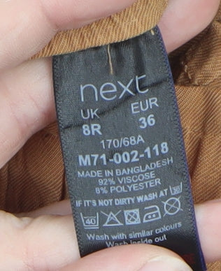 Next Women’s Beige Viscose Blend Trousers Size 8R Elastic Waist