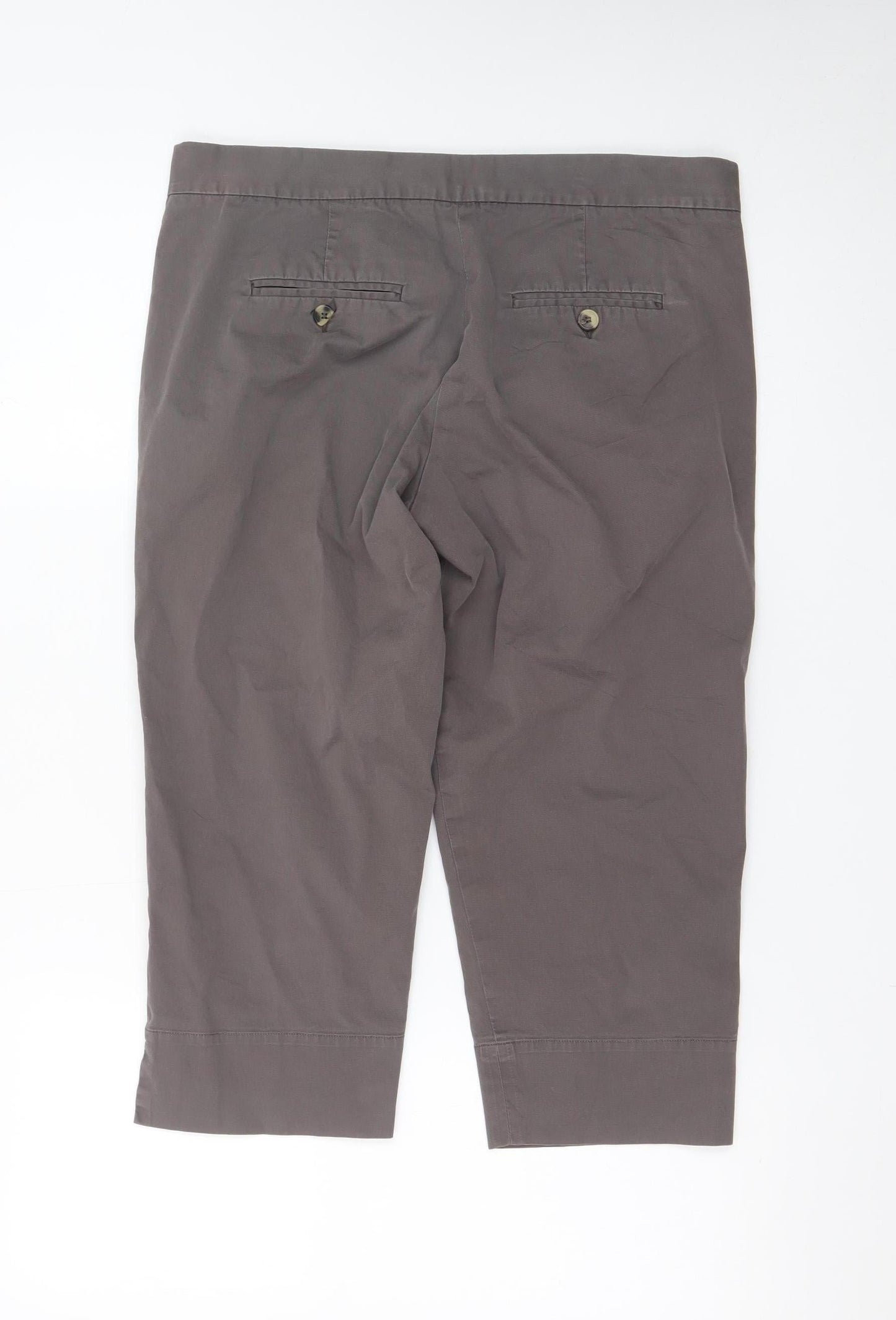 Farhi Womens Brown Cotton Capri Trousers Size 12