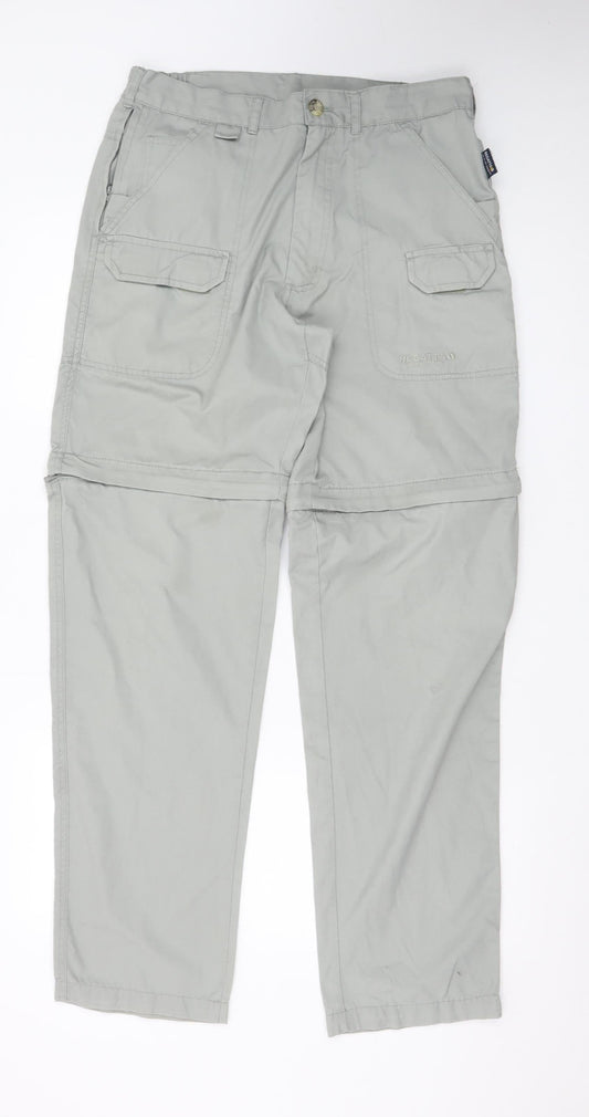 Regatta Men's Grey Convertible Cargo Trousers 32W 33L Lightweight Outdoor