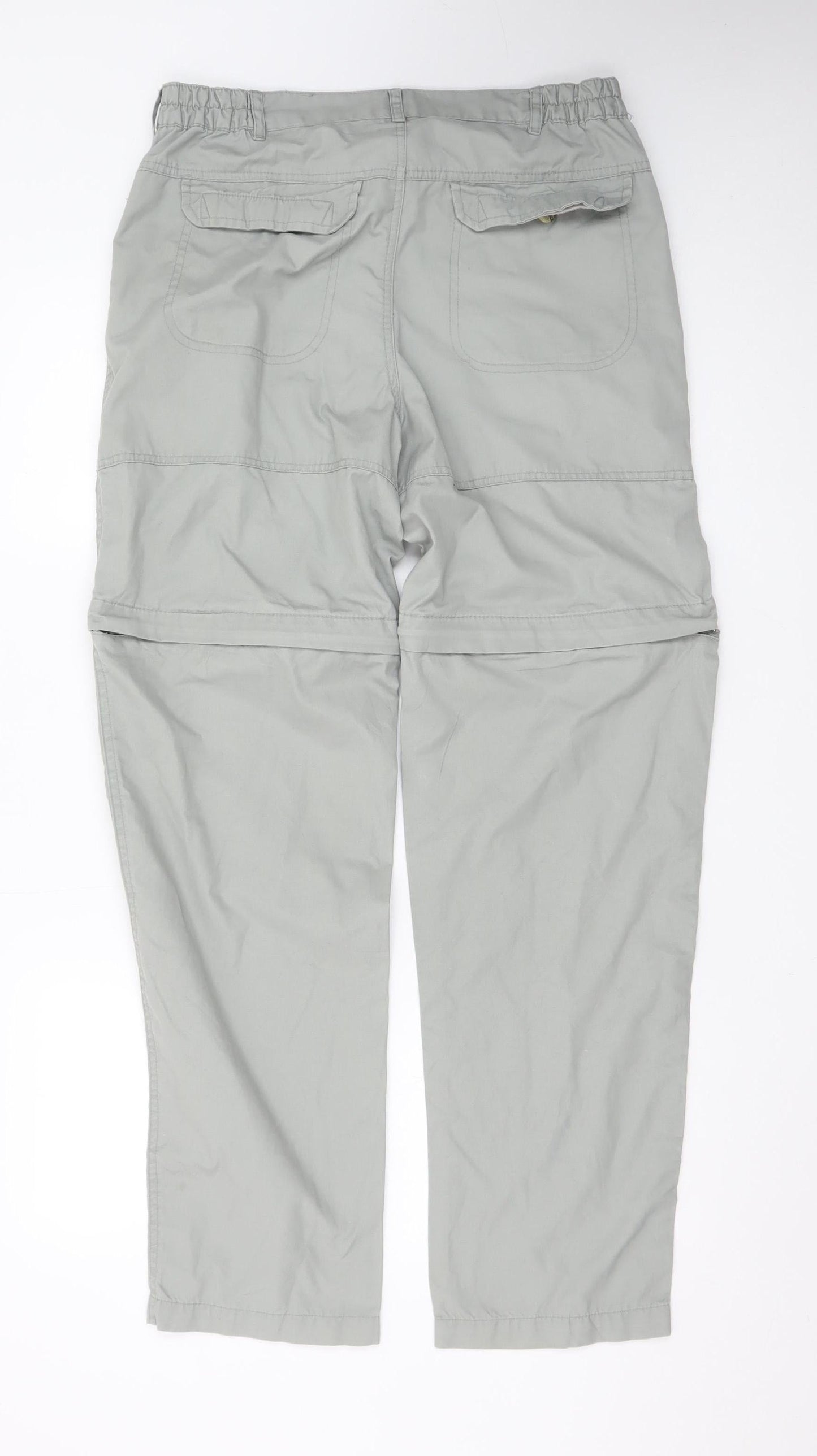 Regatta Men's Grey Convertible Cargo Trousers 32W 33L Lightweight Outdoor