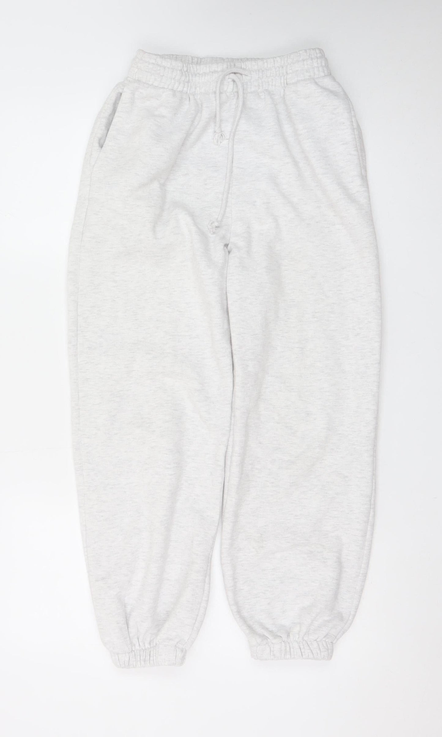 Zara Women’s Grey Fleece Sweatpants S Elastic Waist Casual
