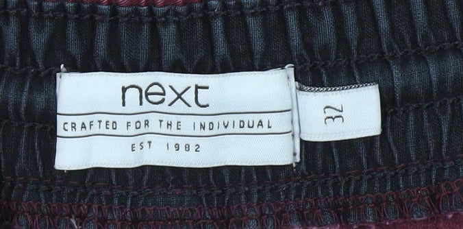 Next Men Red Cargo Shorts Size 32 Elastic Waist Drawstring