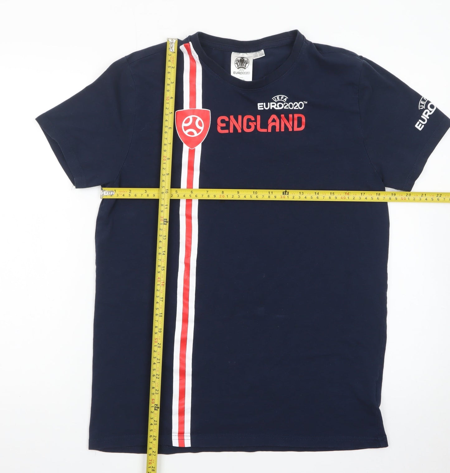 UEFA Euro 2020 England Navy Cotton T-Shirt Men's Medium Short Sleeve