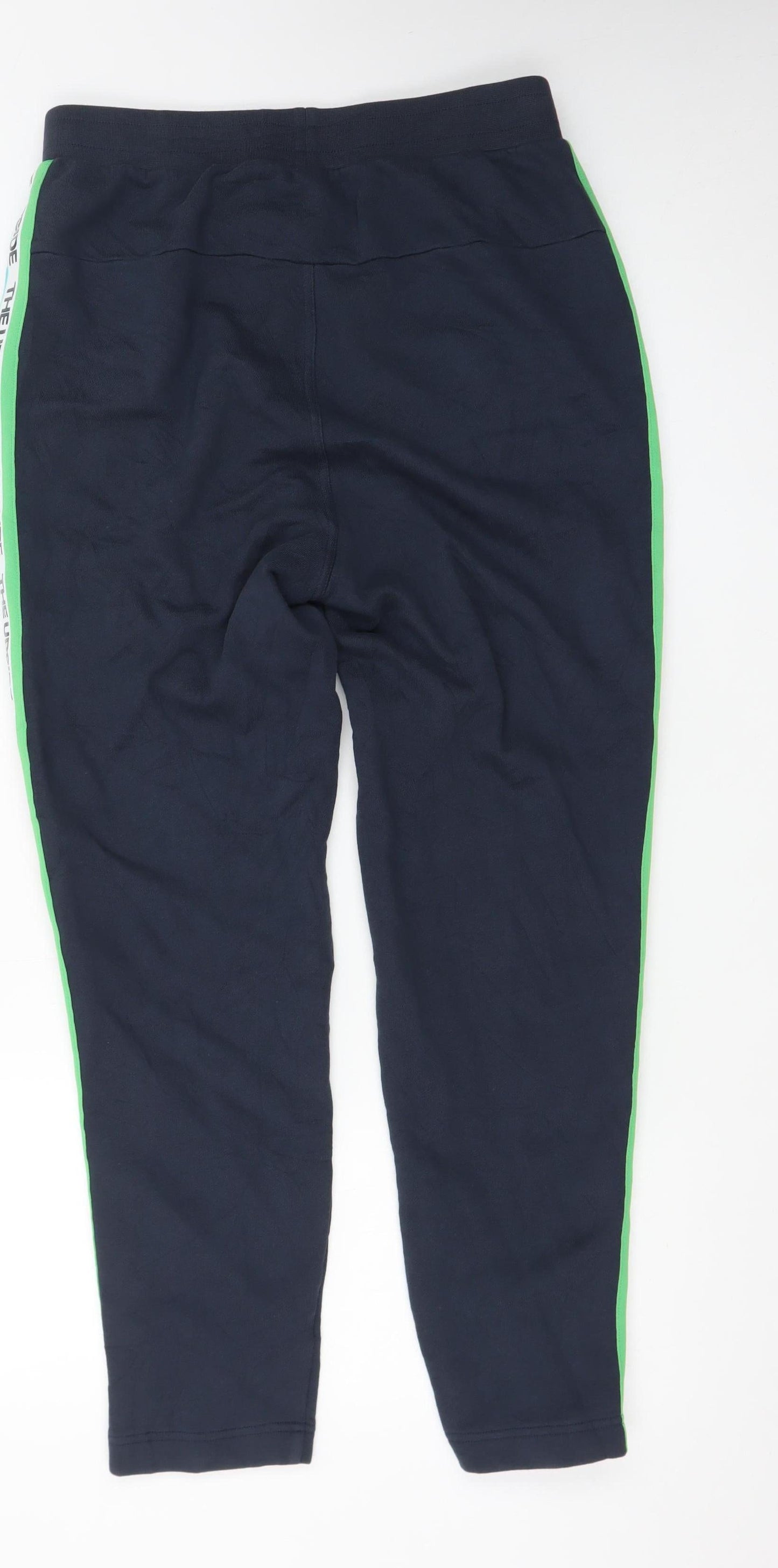 The Upside Men's Blue Jogger Trousers S Regular Fit Elastic Waist