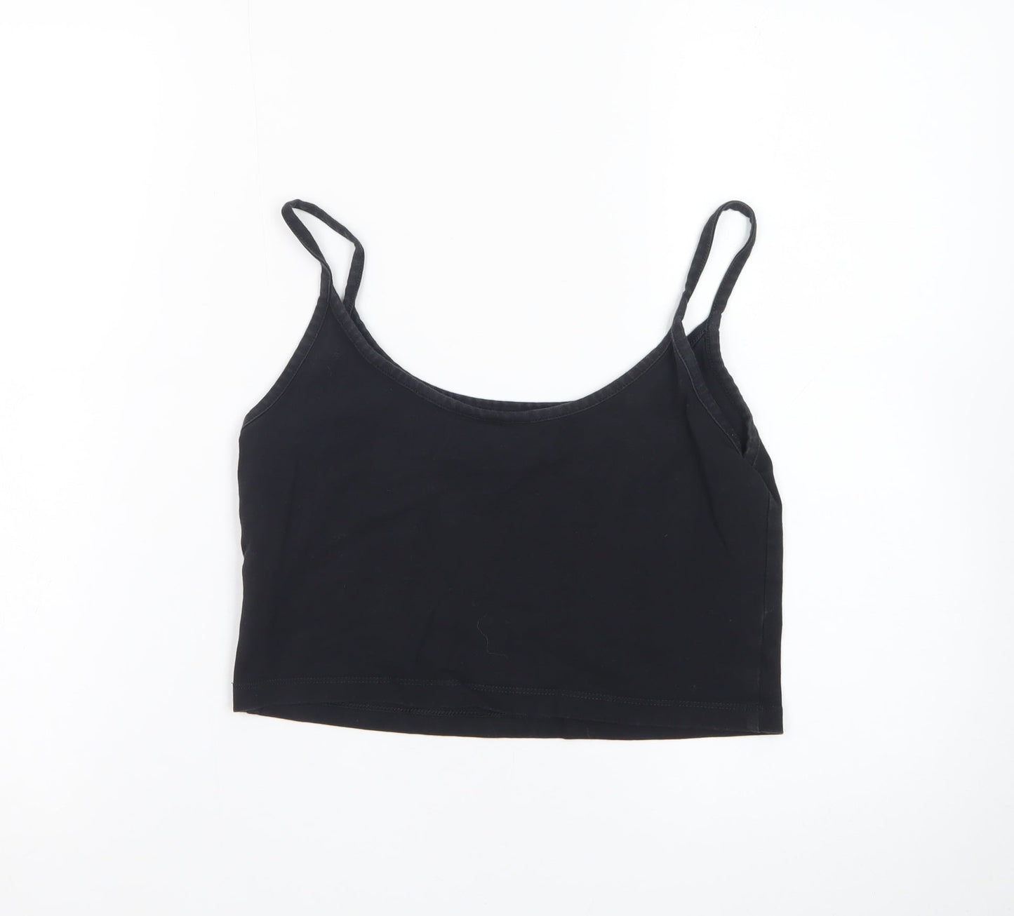 Adidas Womens Black Cropped Camisole Tank Top UK 8