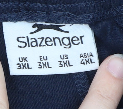 Slazenger Men's Navy Blue 3XL Jogger Sweatpants with Elastic Waist