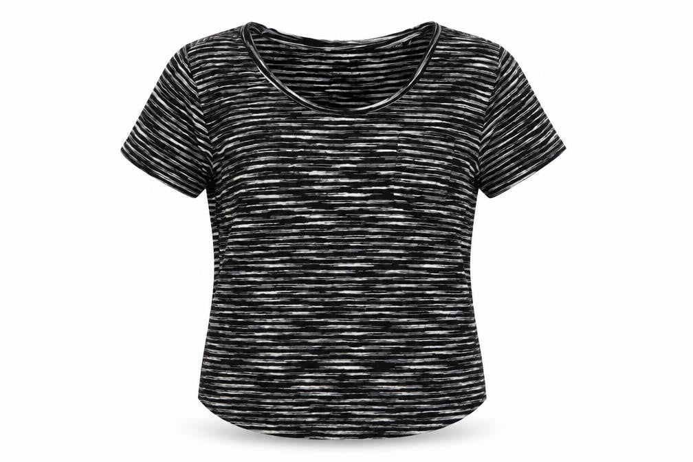 Reiss Women's Black Striped Jersey T-Shirt Size S