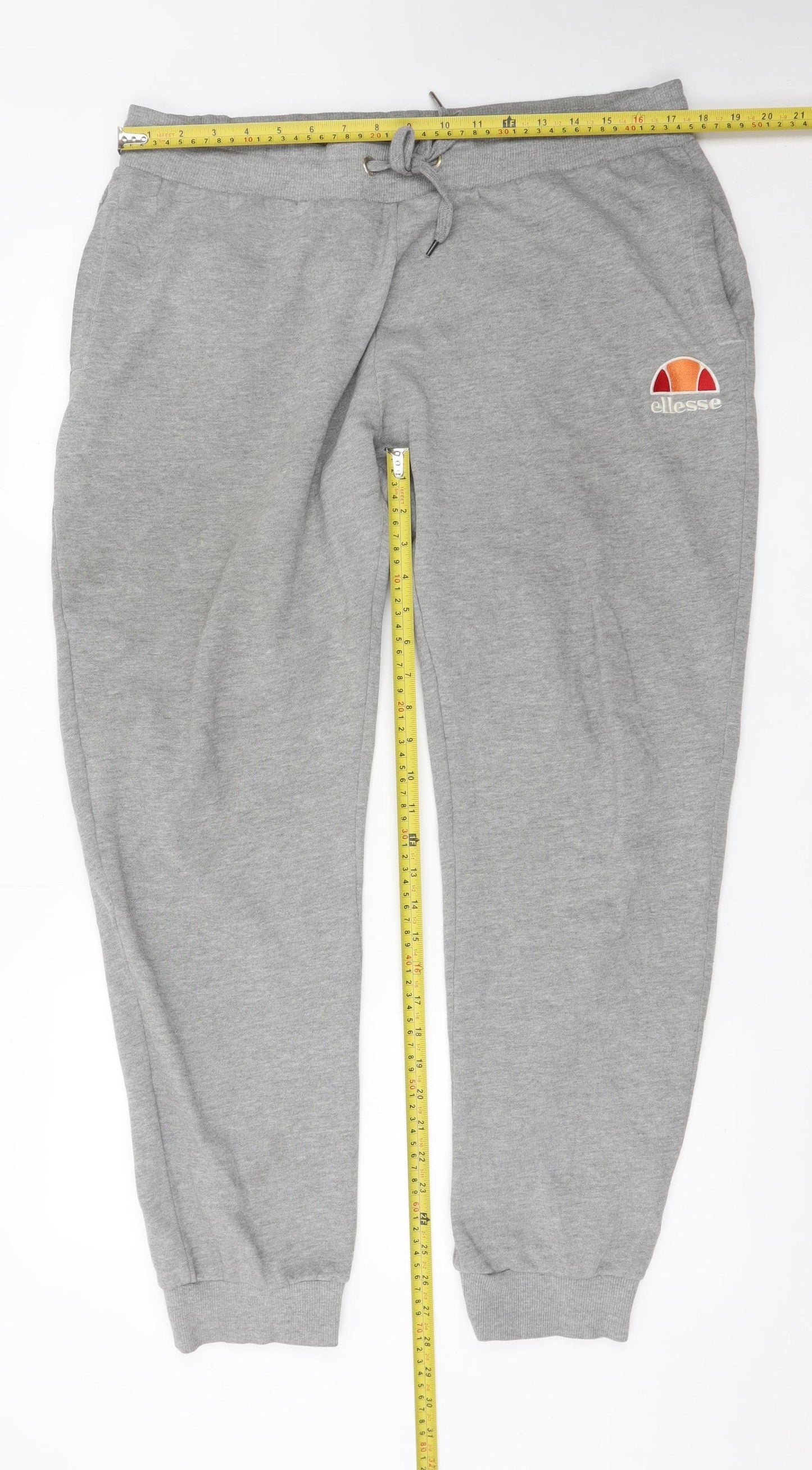 Ellesse Mens Grey Jogger Sweatpants XL Relaxed Fit Casual Trousers