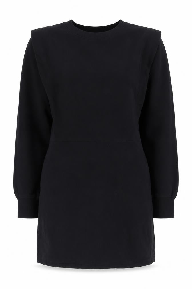 H&M Divided Black Long Sleeve Sweatshirt Dress Women L Casual