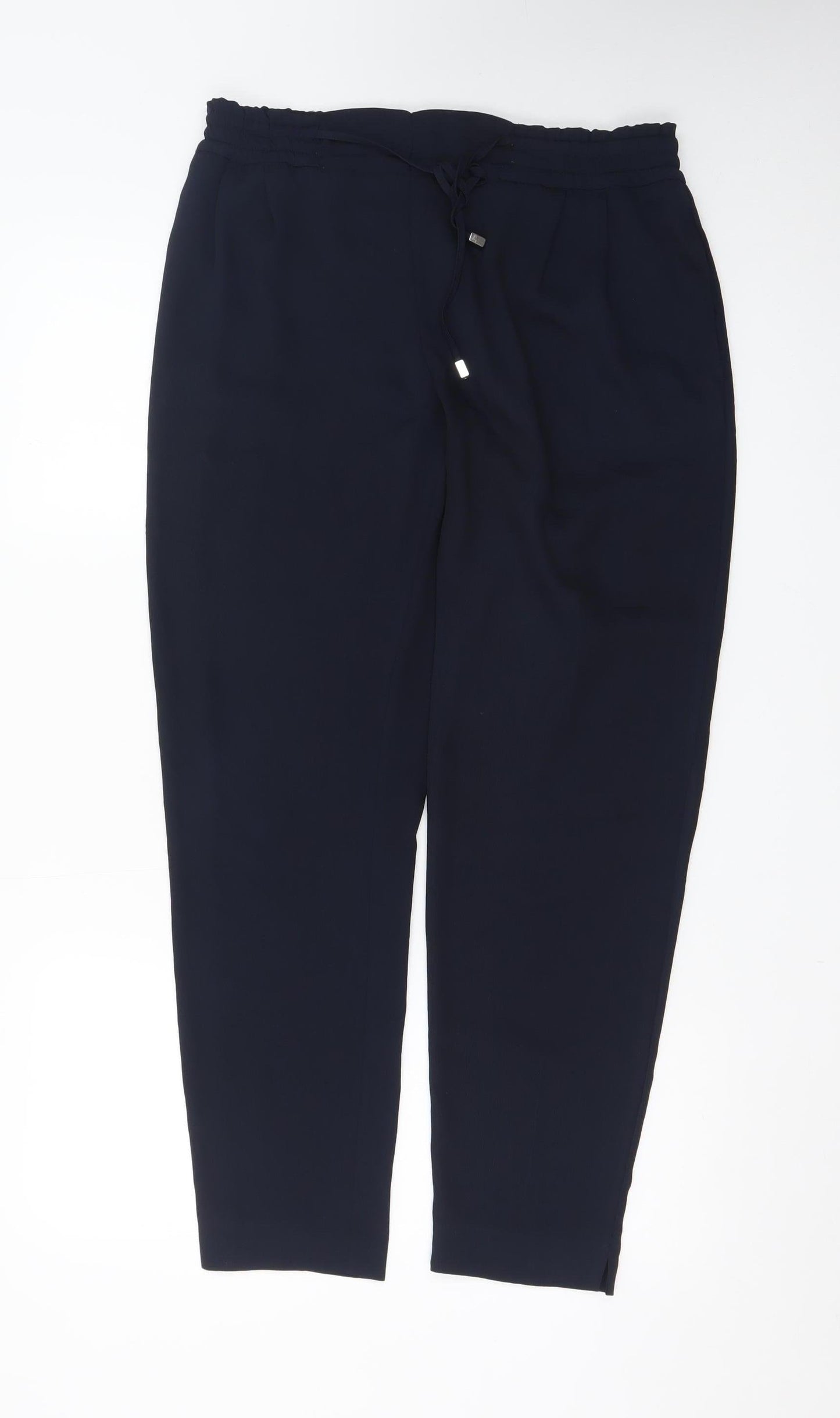 Zara Basic Men's Black Elastic Waist Tapered Trousers M