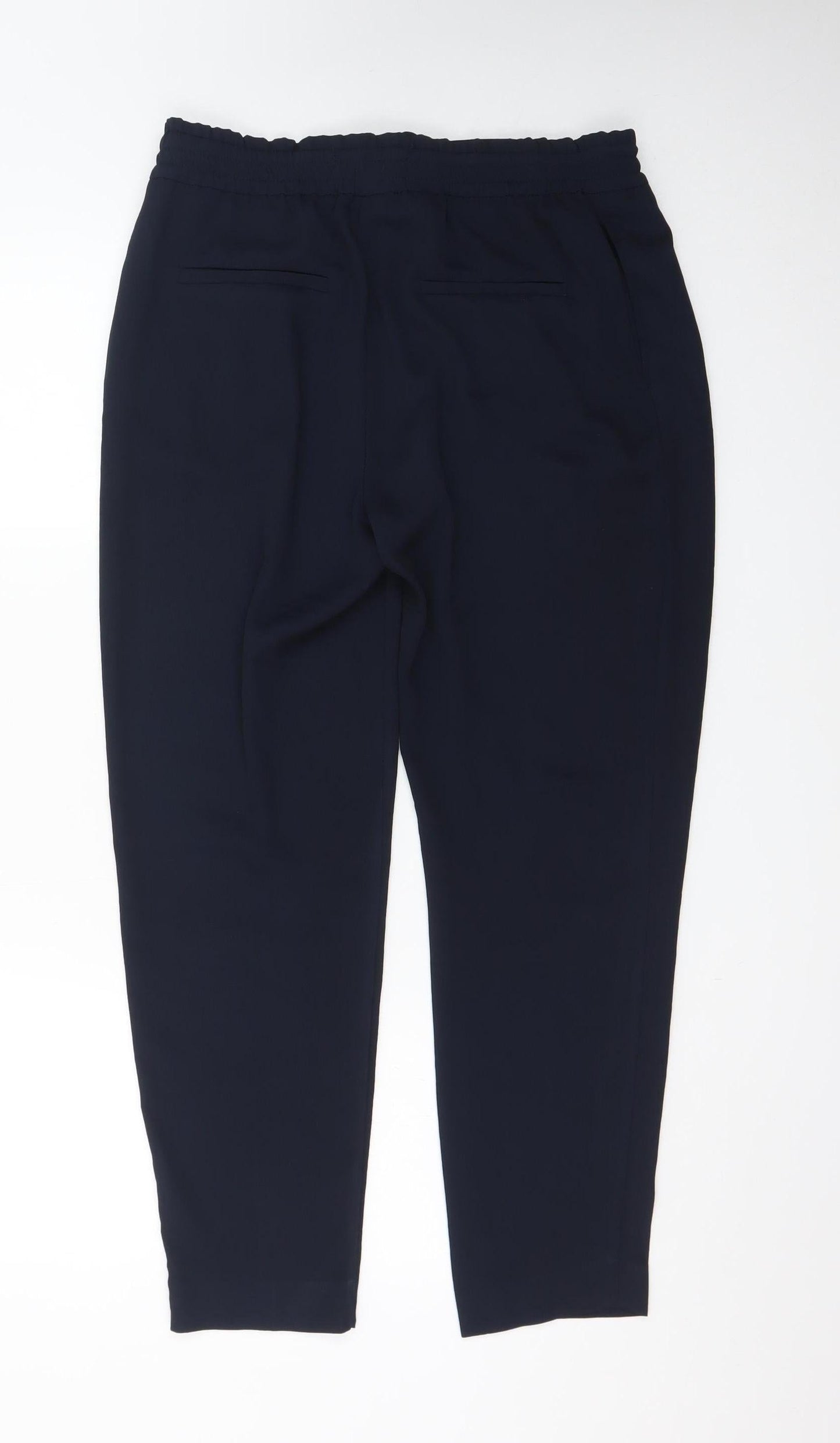 Zara Basic Men's Black Elastic Waist Tapered Trousers M
