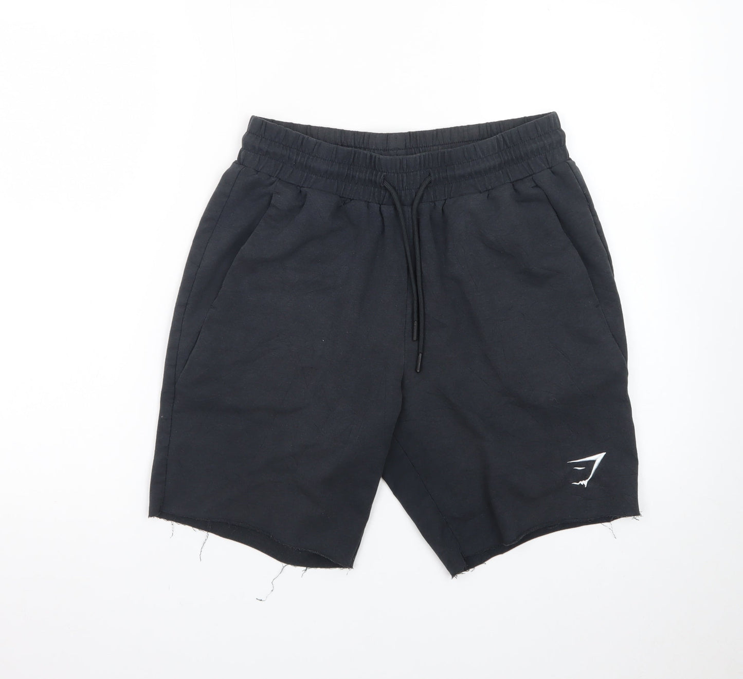Gymshark Mens Black S Sweat Shorts Elastic Waist Drawstring Casual