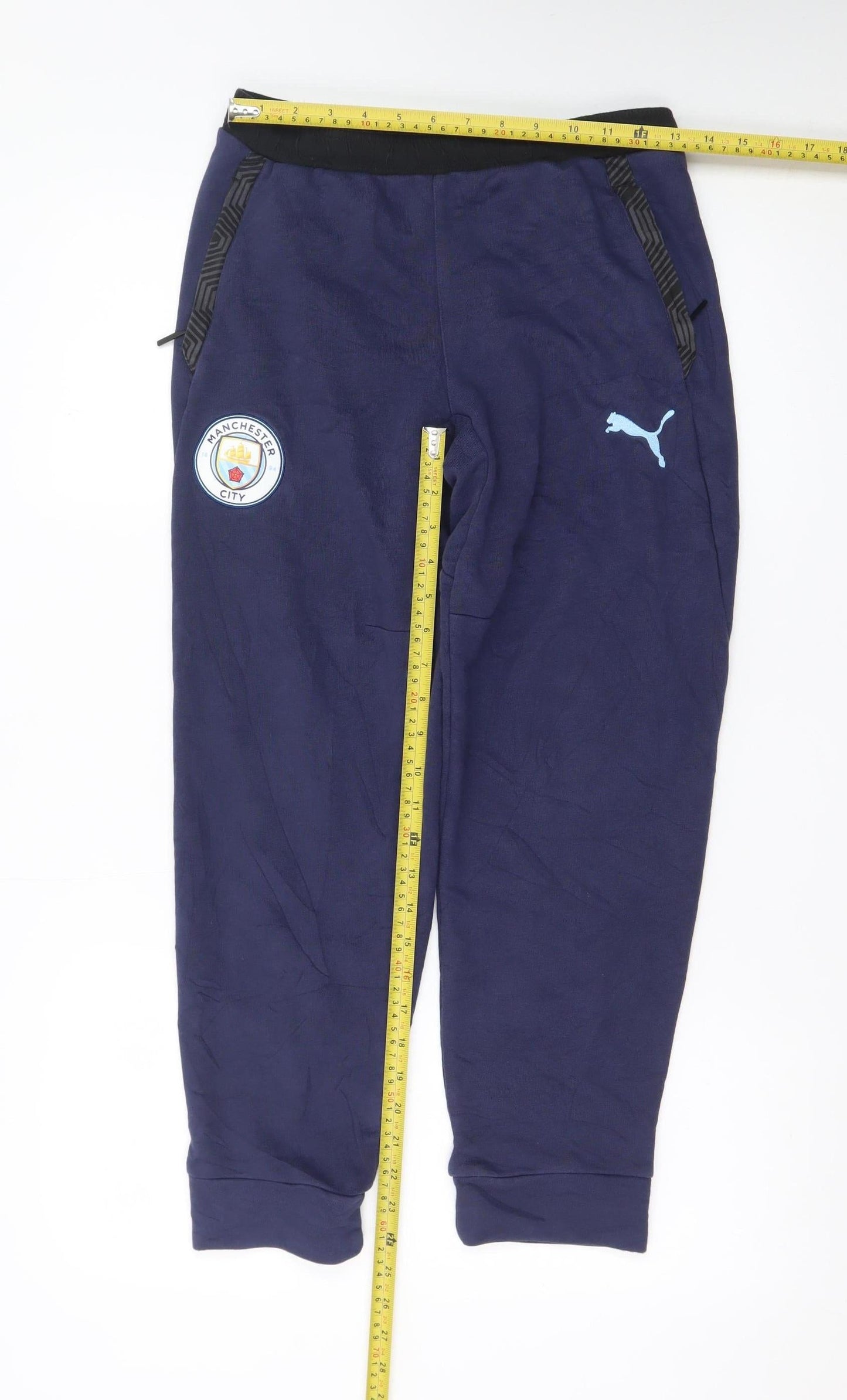Puma Teens Blue Jogger Trousers Manchester City L