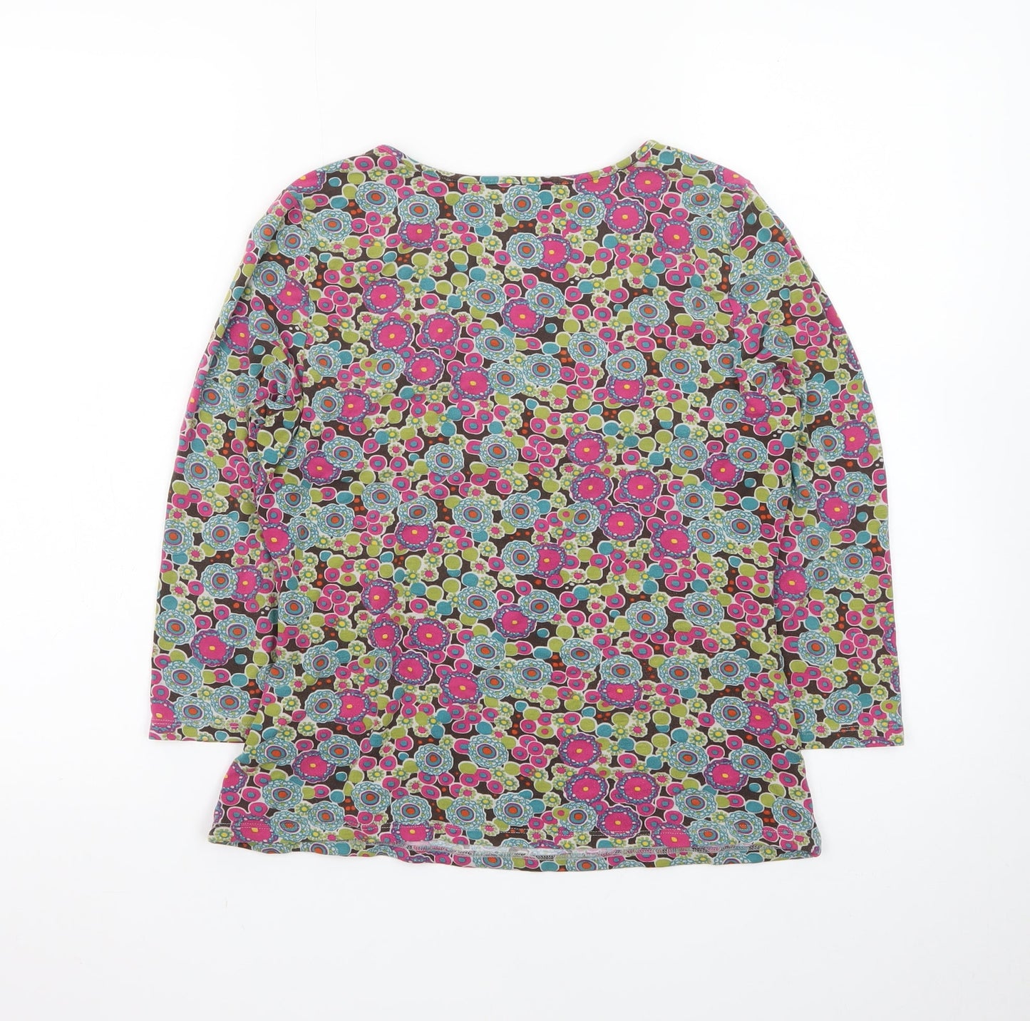 EAST Women's Multicoloured Floral Wrap Blouse Size 14
