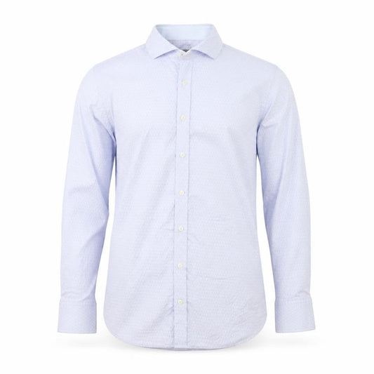 Jaeger Men's Blue Regular Fit Long Sleeve Dress Shirt 16.5in Collar