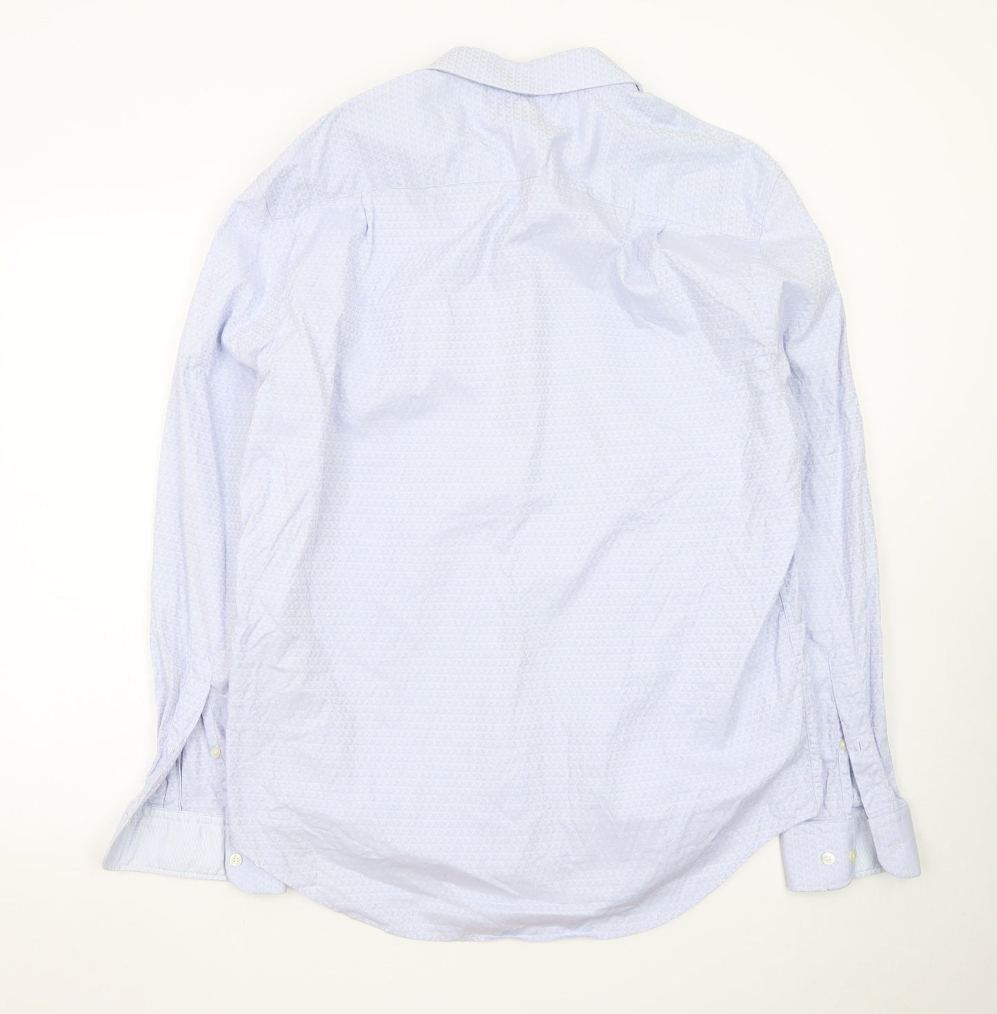 Jaeger Men's Blue Regular Fit Long Sleeve Dress Shirt 16.5in Collar
