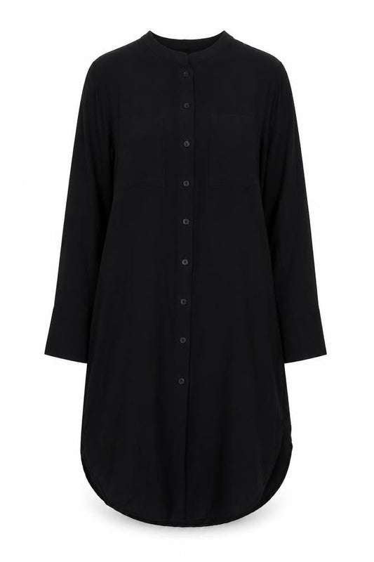 Marks and Spencer Women Black Size 10 Shirt Dress Long Sleeve