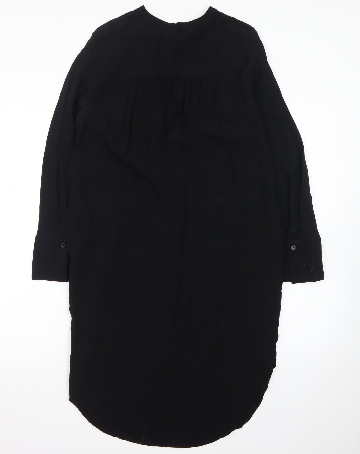 Marks and Spencer Women Black Size 10 Shirt Dress Long Sleeve