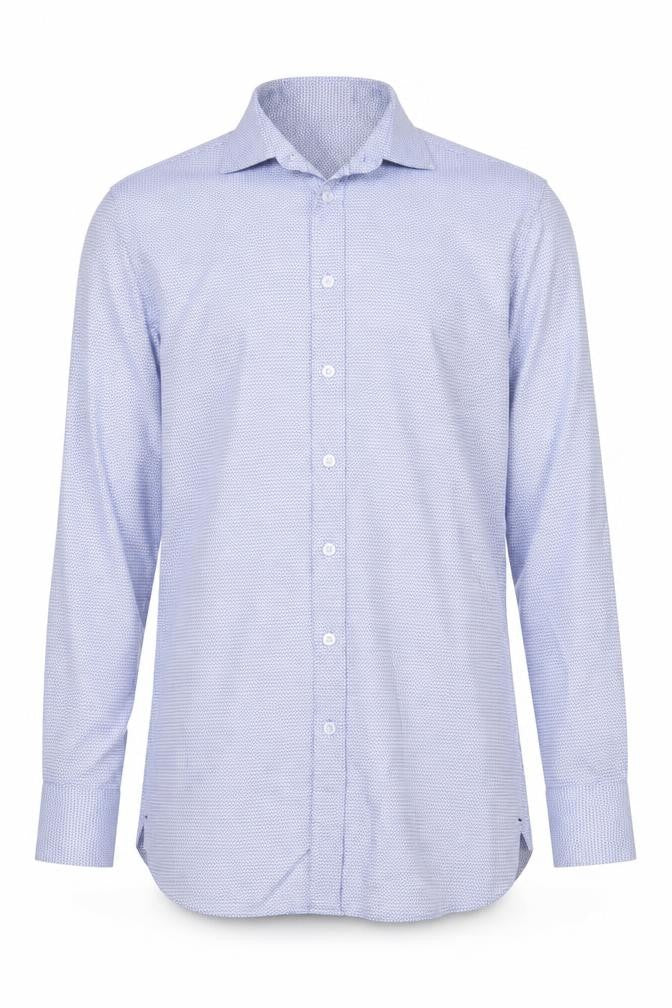 Marks & Spencer Men's Blue Slim Fit Luxury Cotton Formal Shirt 14.5in