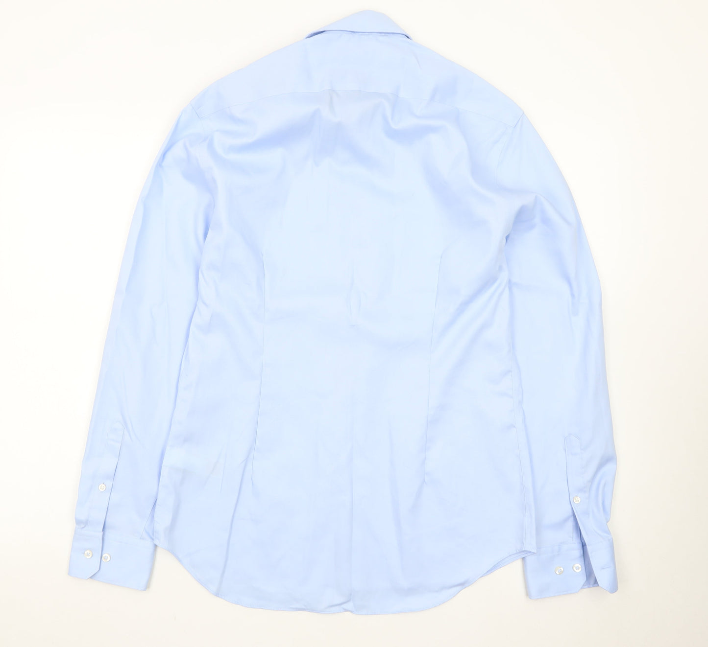 Marks and Spencer Men's Blue Slim Fit Non-Iron Dress Shirt 15in