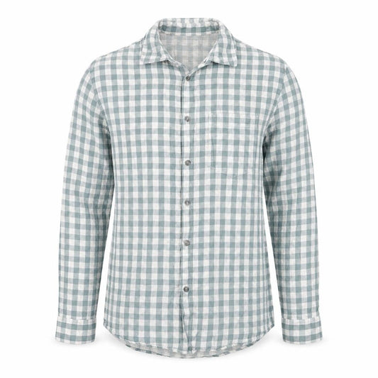 Marks & Spencer Men's Blue Check Regular Fit Cotton Shirt S