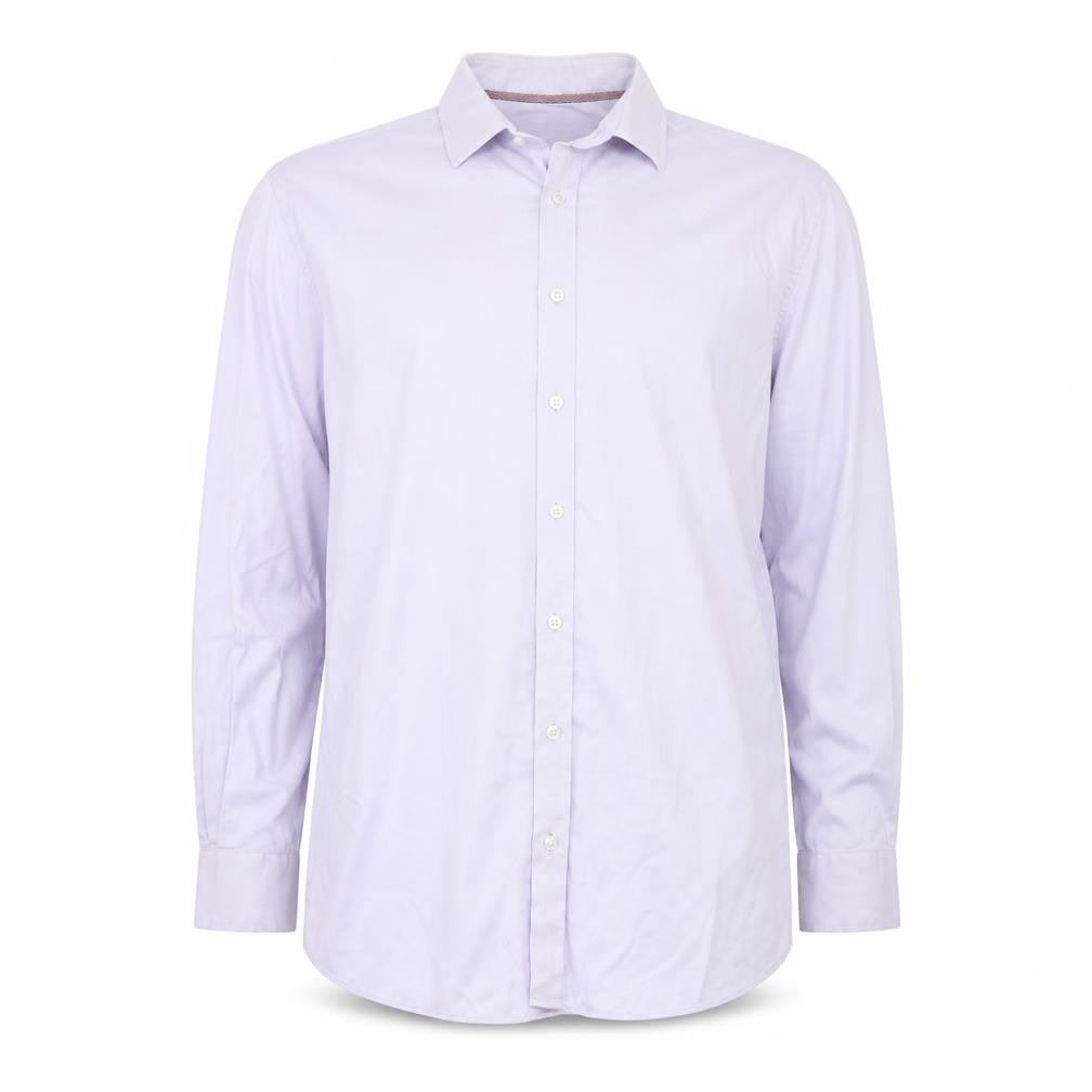 Marks & Spencer Men's Lilac Tailored Luxury Cotton Dress Shirt 16.5in 42cm