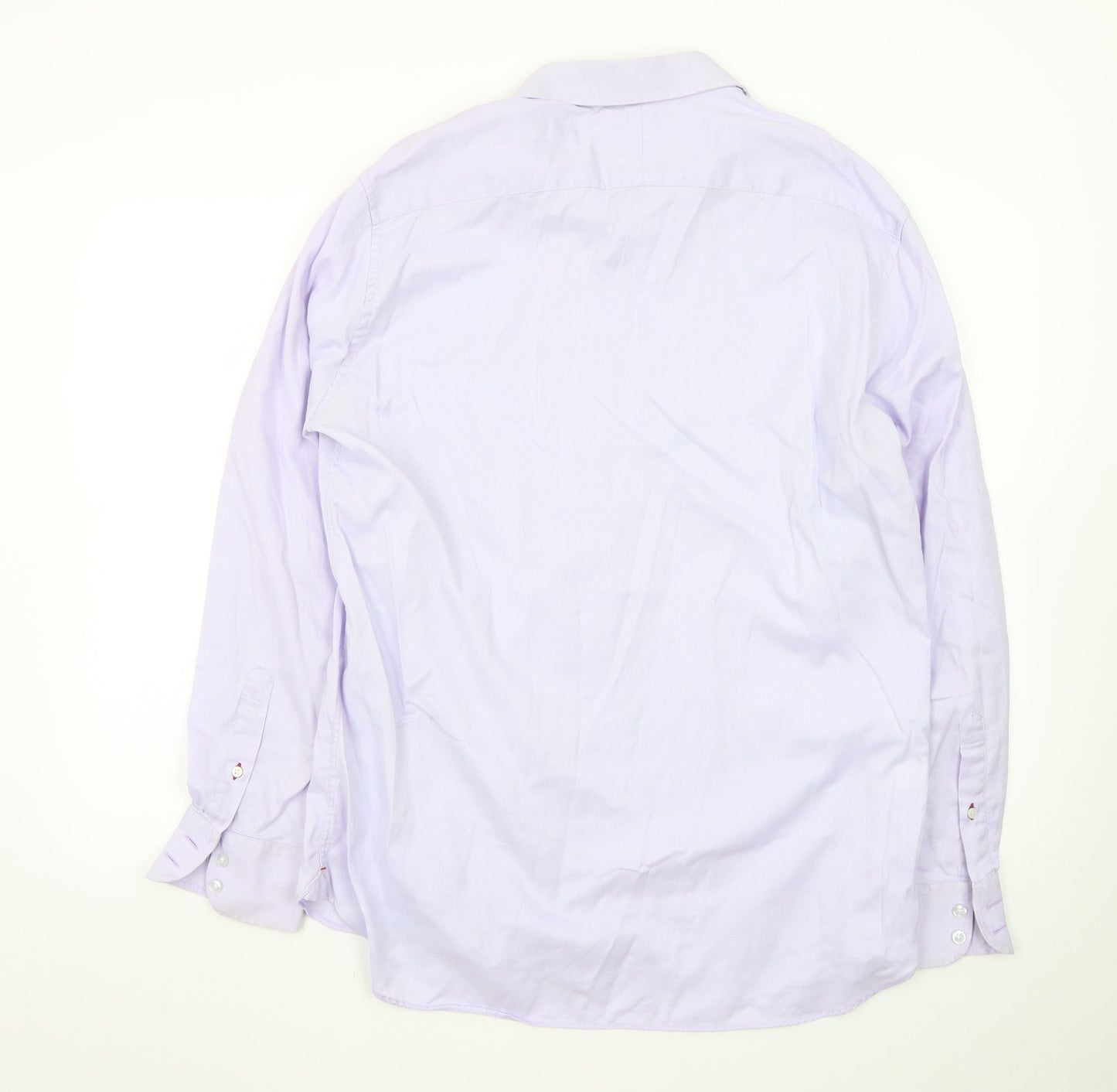 Marks and Spencer Men's Lilac Tailored Luxury Cotton Dress Shirt 16.5in 42cm