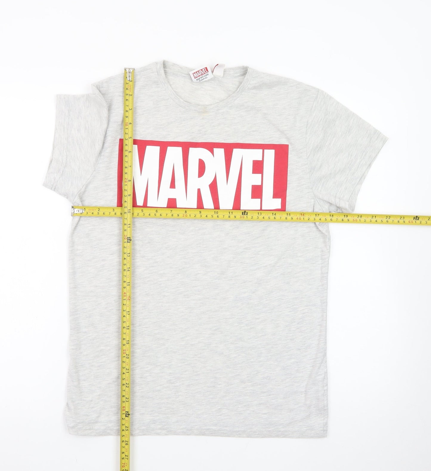Marvel Boys Grey Short Sleeve Crew Neck Logo T-Shirt Size M