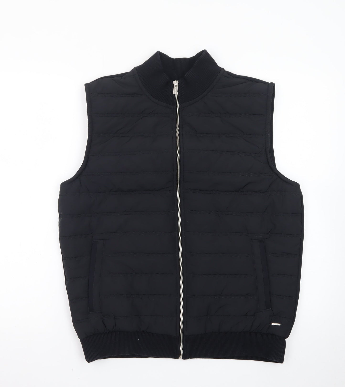 Marks and Spencer Men’s Black Puffer Waistcoat M Full Zip
