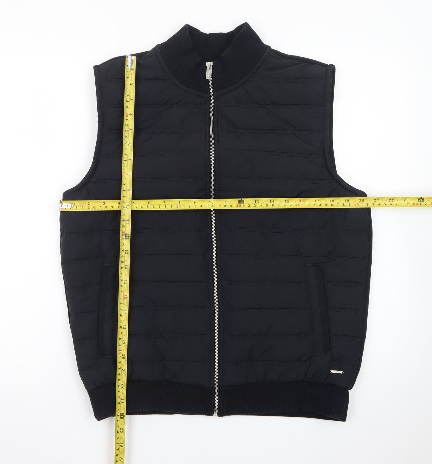 Marks and Spencer Men’s Black Puffer Waistcoat M Full Zip