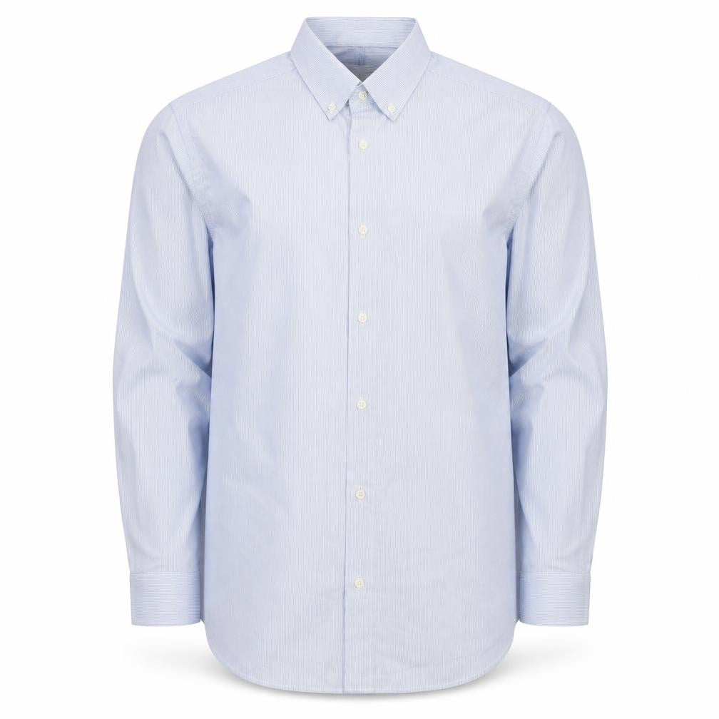 Marks & Spencer Men's Blue Slim Fit Long Sleeve Dress Shirt L