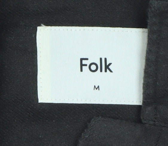Folk Men’s Brown Cotton Long Sleeve Regular Fit Formal Shirt M