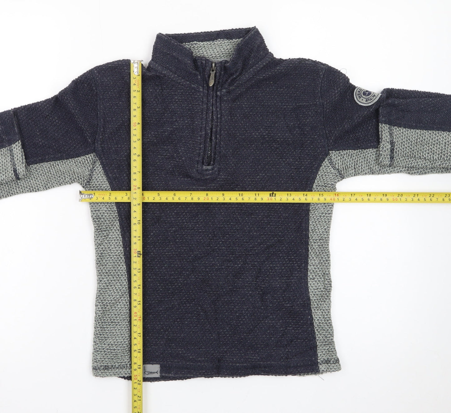Weird Fish Boys Navy 1/2 Zip Pullover Jumper Size 11-12 Years
