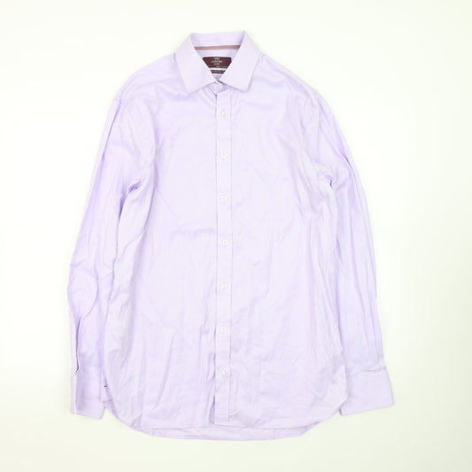 Marks and Spencer Men's Lilac Tailored Fit Dress Shirt 15.5in Superior Cotton