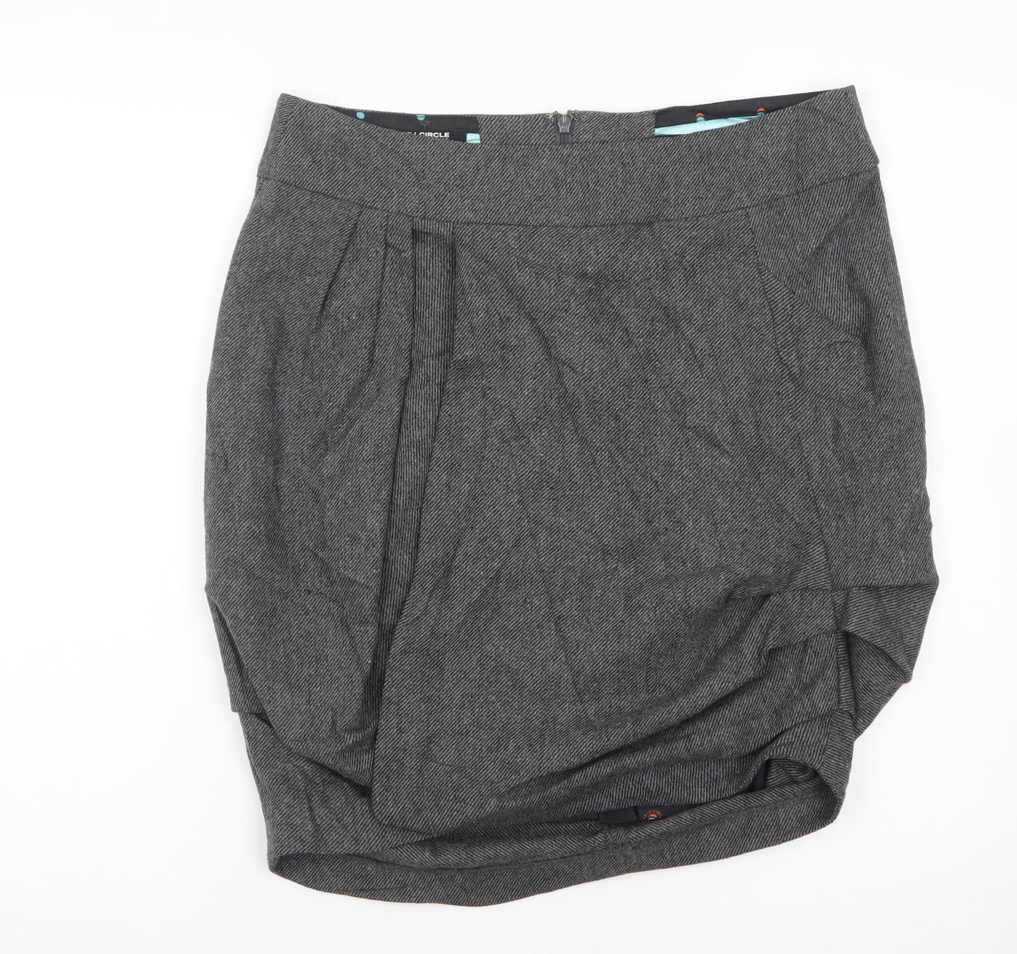 Fullcircle Women's Grey Tweed Bubble Hem Skirt Size 14