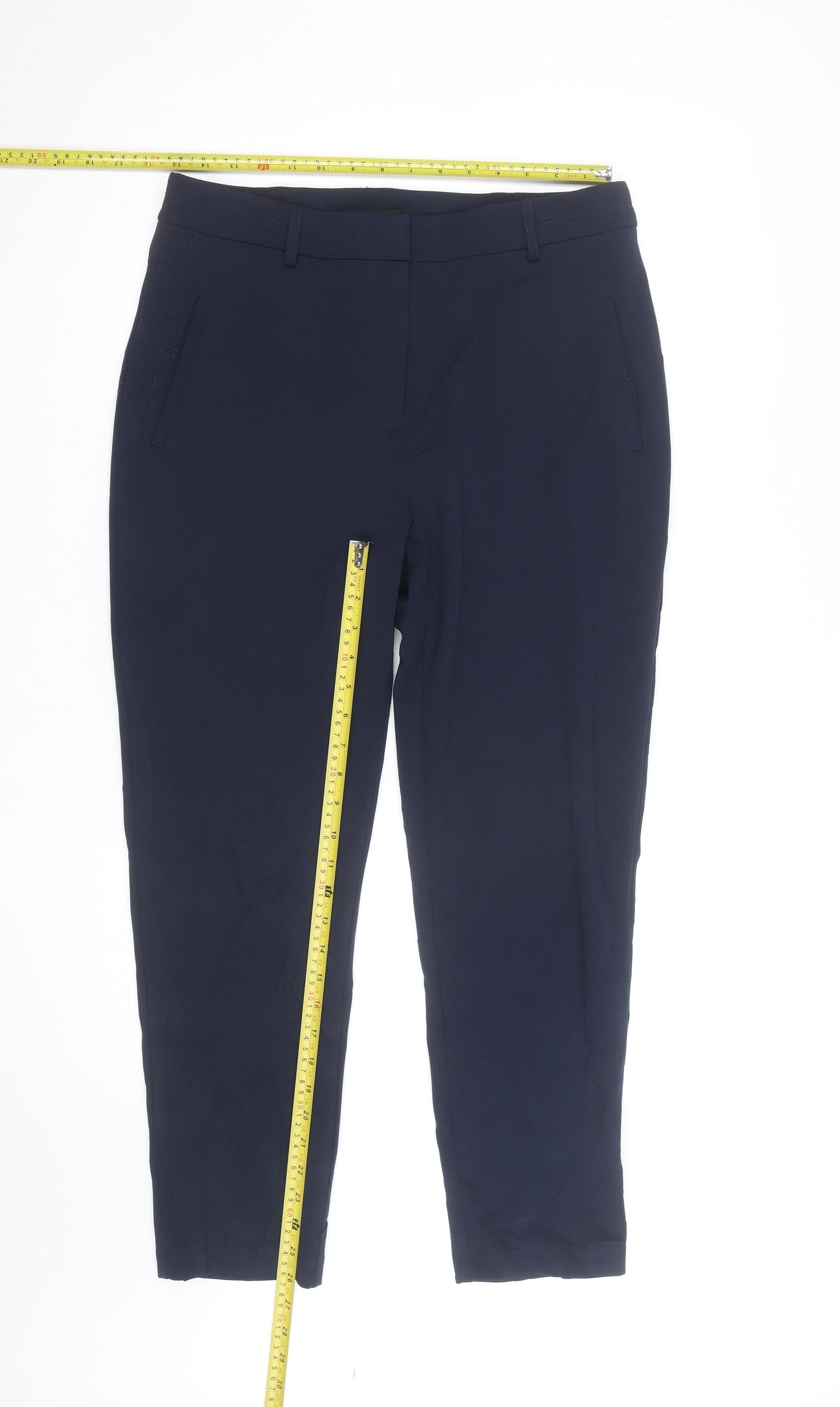 Roman Blue Slim Fit Women's Trousers Size 12 Stretch Comfort