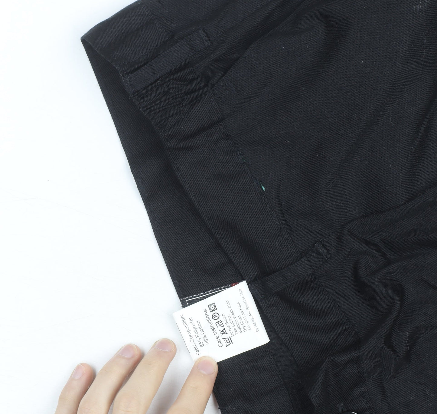 Knight Buck Men's Black Cargo Trousers Size 46 Regular Fit