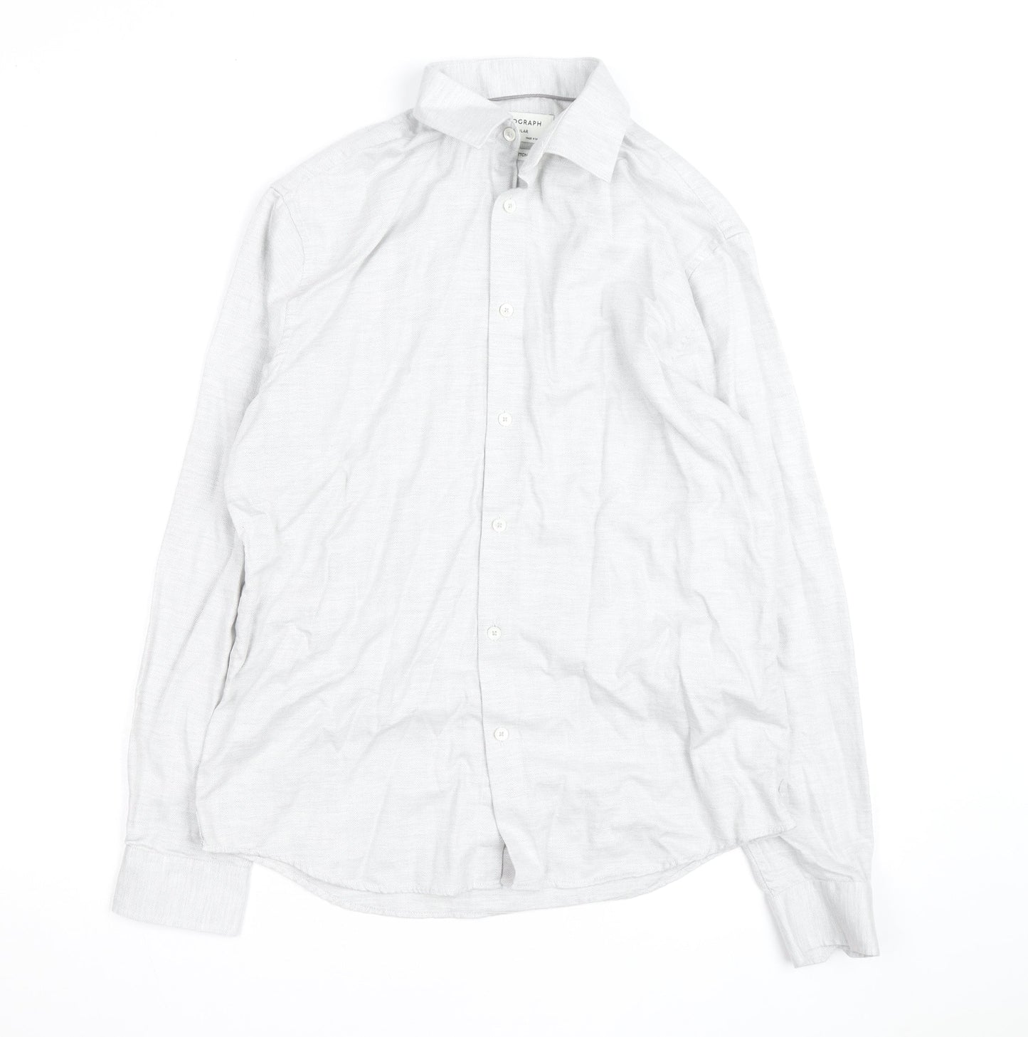 Marks and Spencer Autograph Men’s White Cotton Long Sleeve Shirt M