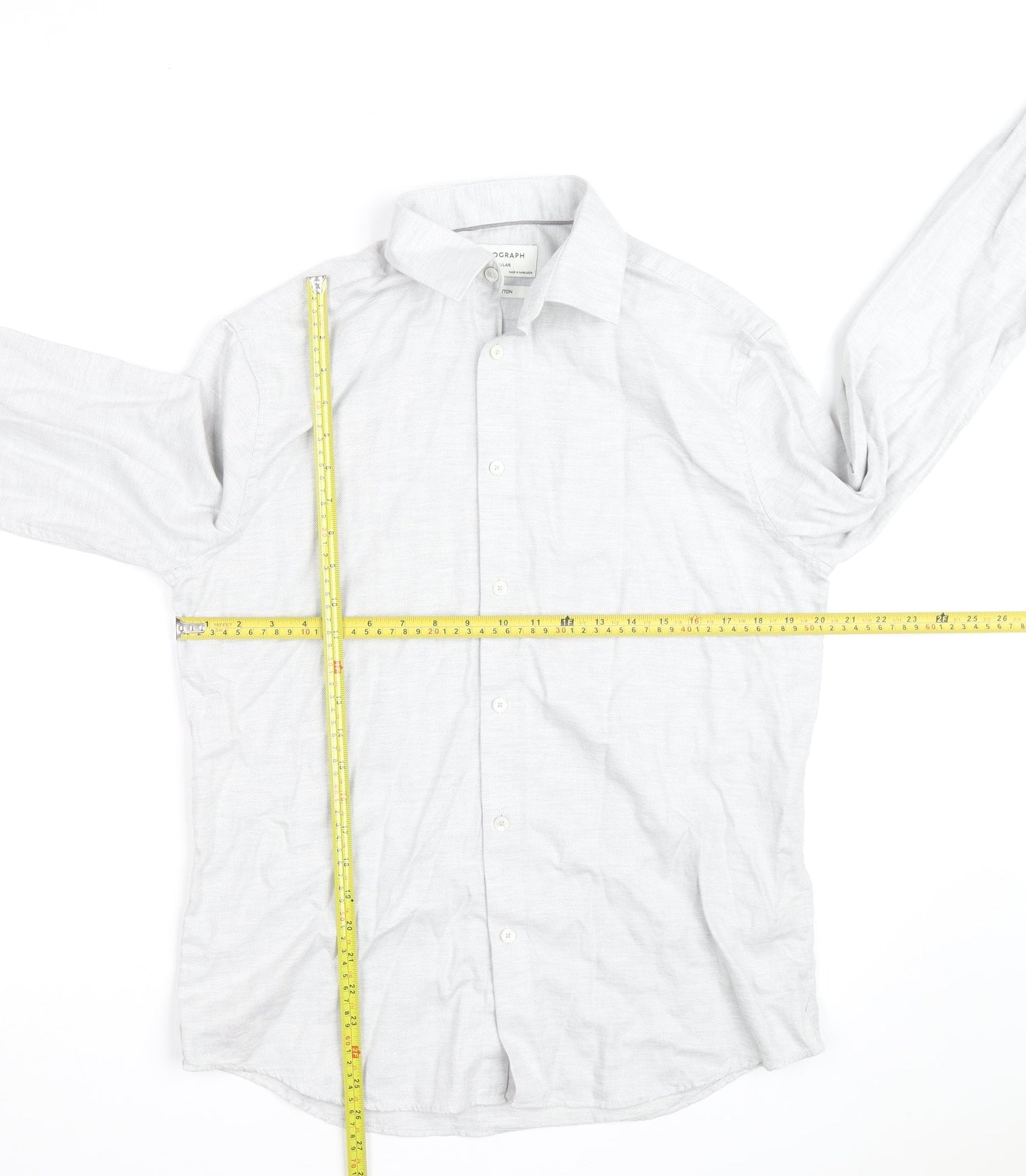 Marks and Spencer Autograph Men’s White Cotton Long Sleeve Shirt M
