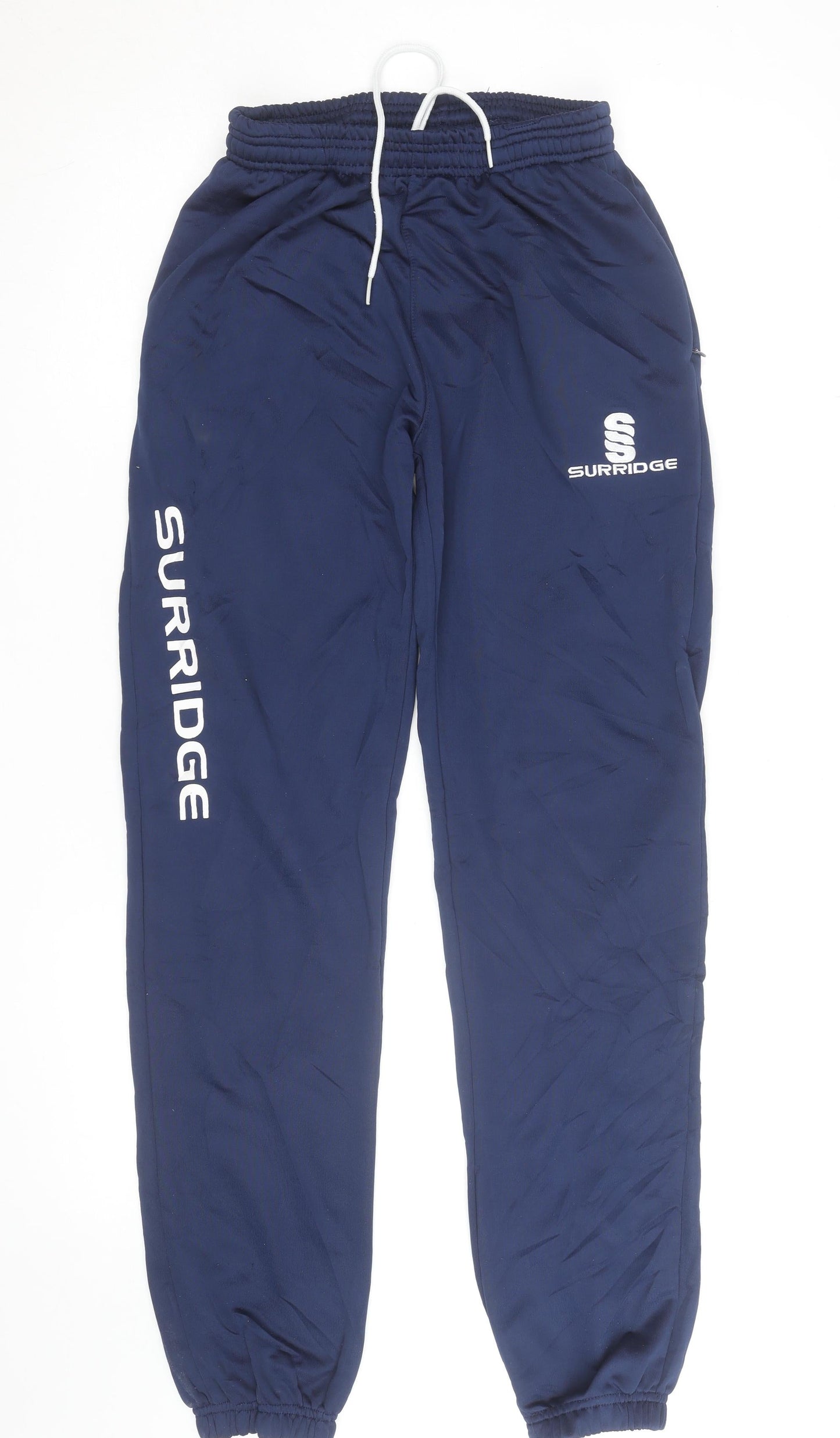 Surridge Men's Blue Track Pants M Regular Fit Quick Dry Activewear