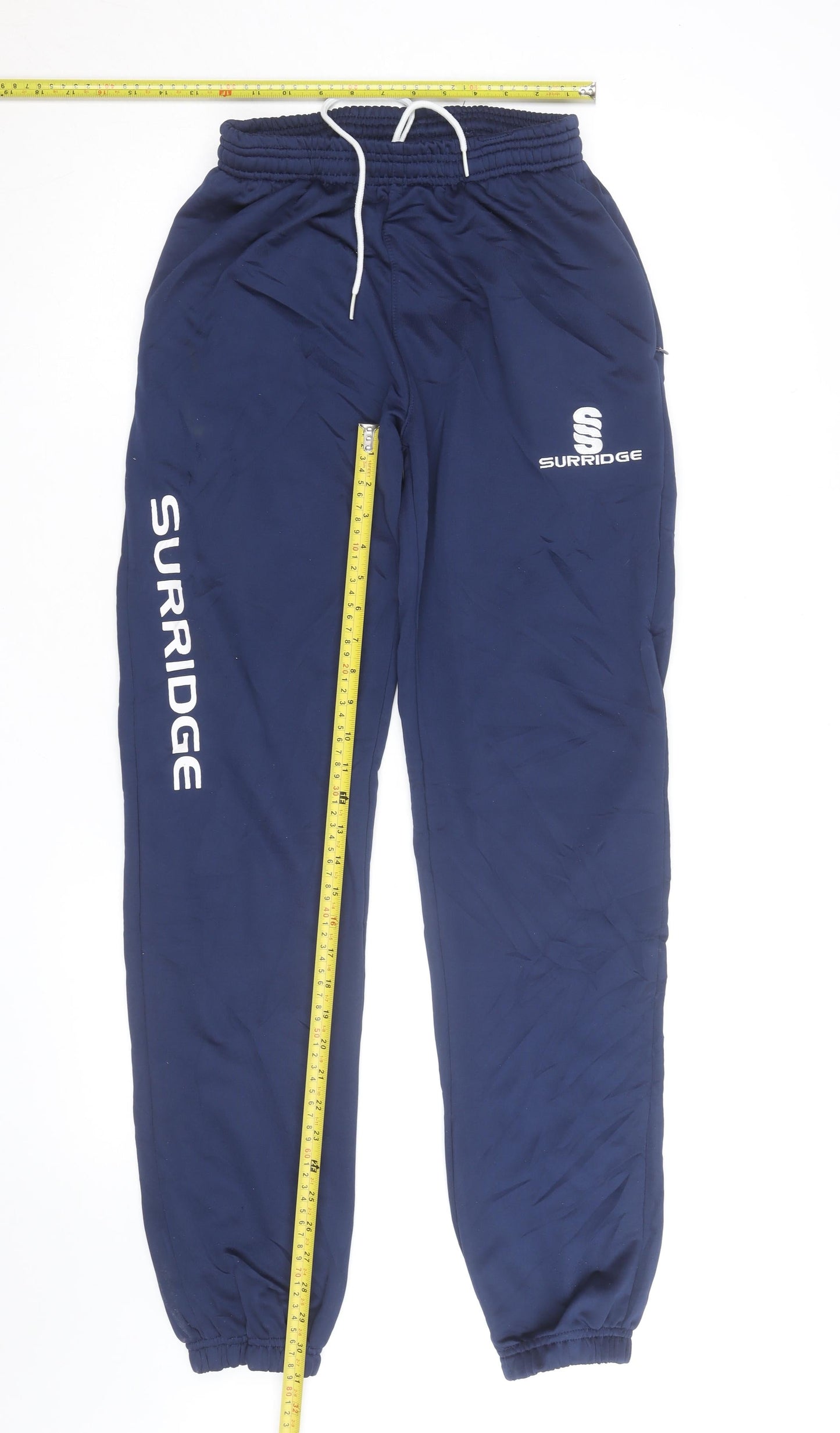 Surridge Men's Blue Track Pants M Regular Fit Quick Dry Activewear