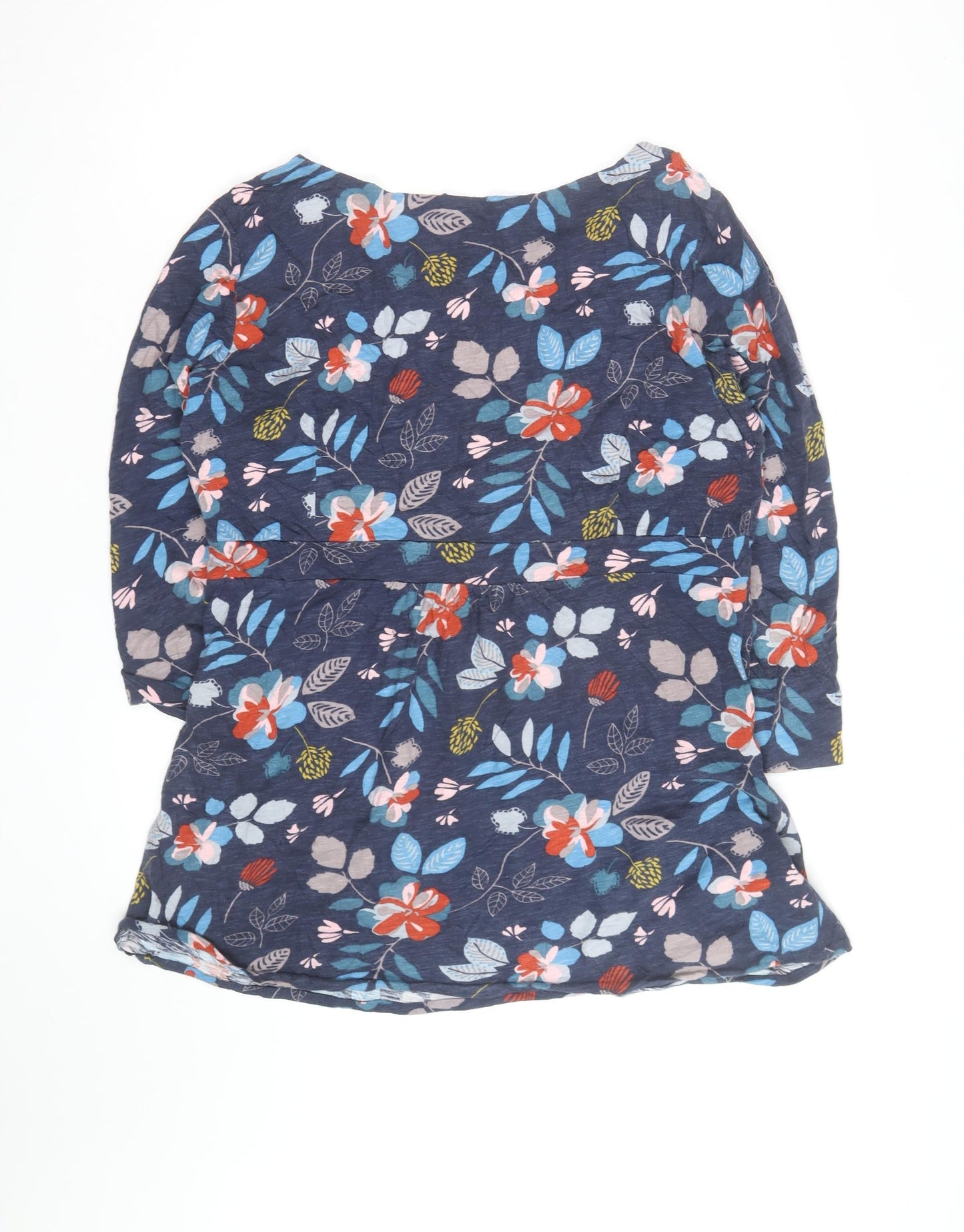 Lily Originals Women's Blue Floral Tunic Blouse Size 16