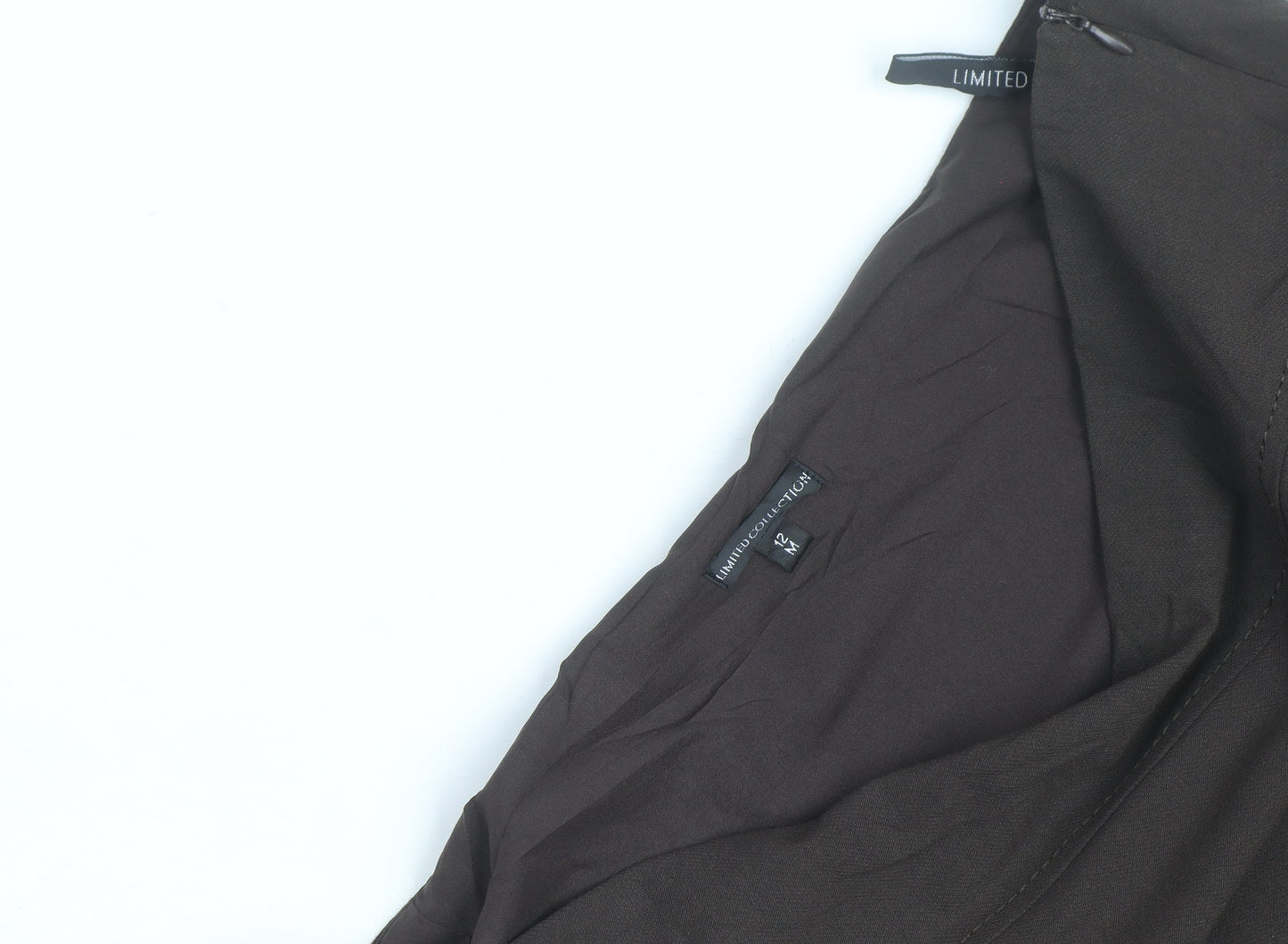 Marks and Spencer Women's Brown Cotton Stretch Pencil Skirt Size 12