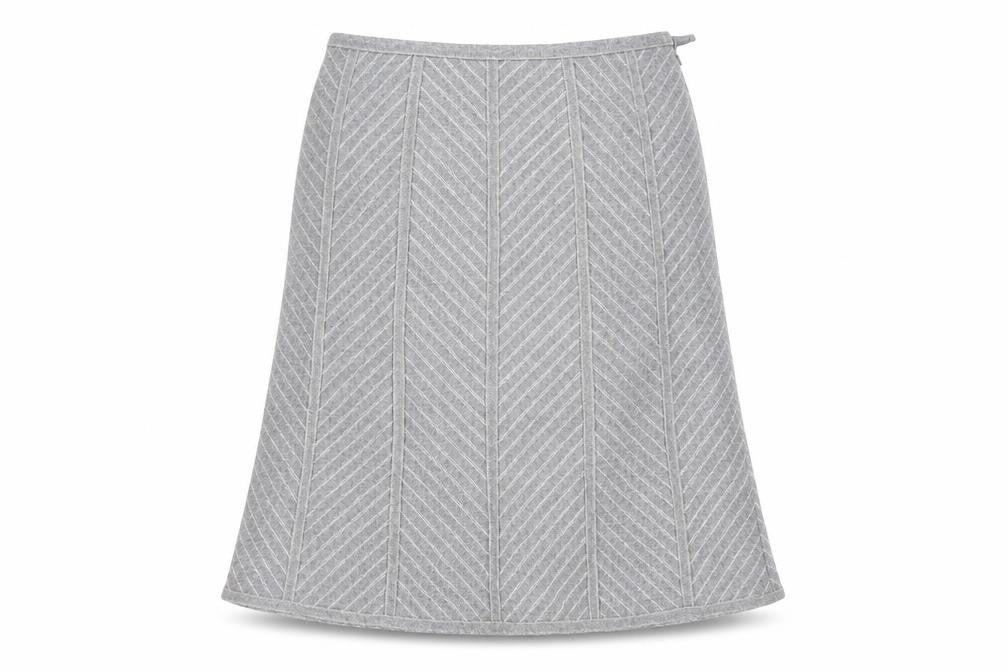 Marks & Spencer Women Grey Wool Blend A-Line Knee Length Skirt UK 12