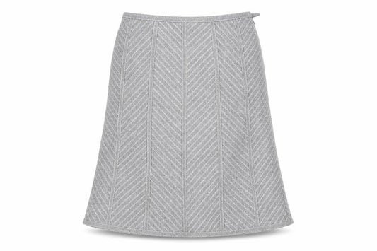 Marks & Spencer Women Grey Wool Blend A-Line Knee Length Skirt UK 12