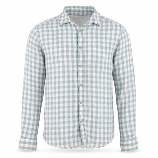 Marks & Spencer Men's Blue Check Regular Fit Cotton Shirt S