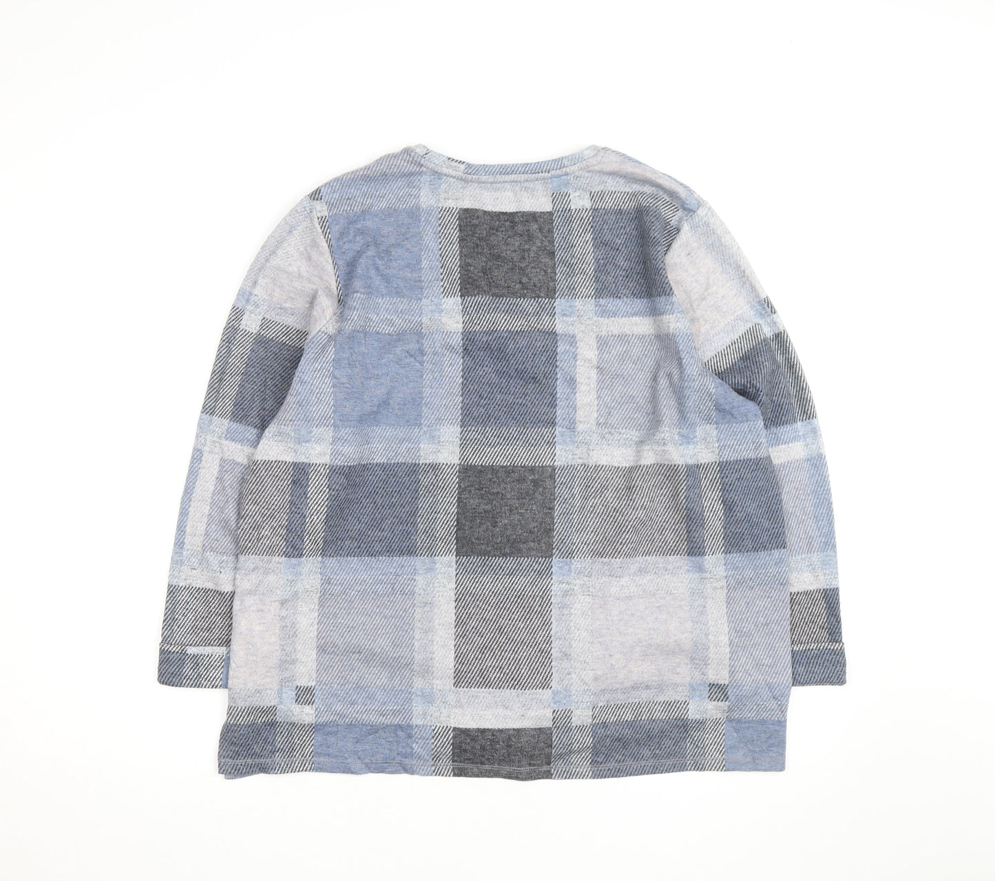 Marks and Spencer Women's Multicoloured Check Pullover Jumper Size 20