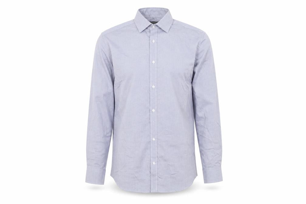Marks & Spencer Men's Blue Slim Fit Long Sleeve Button-Up Shirt Size 15.5