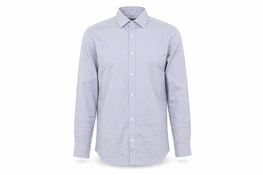 Marks & Spencer Men's Blue Slim Fit Long Sleeve Button-Up Shirt Size 15.5