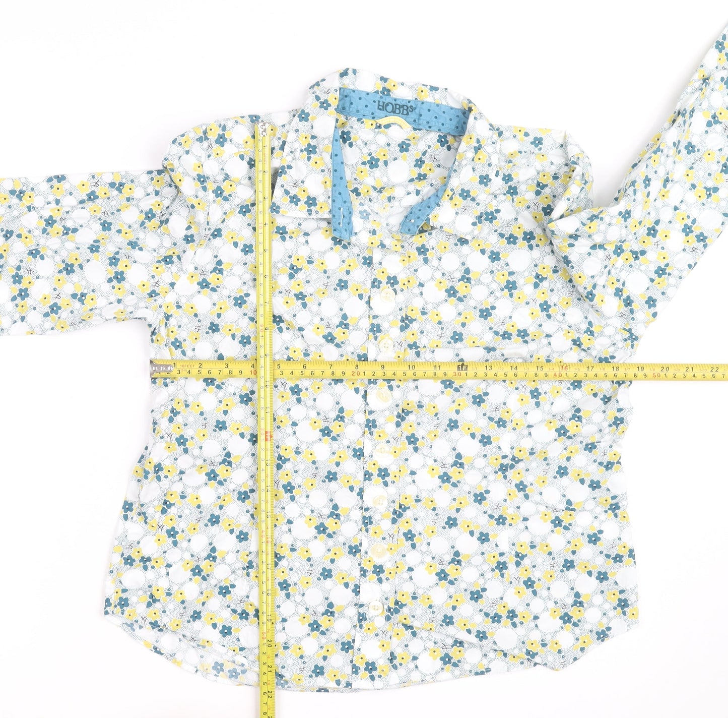Hobbs Women's Multicoloured Floral Cotton Button-Up Shirt Size 12